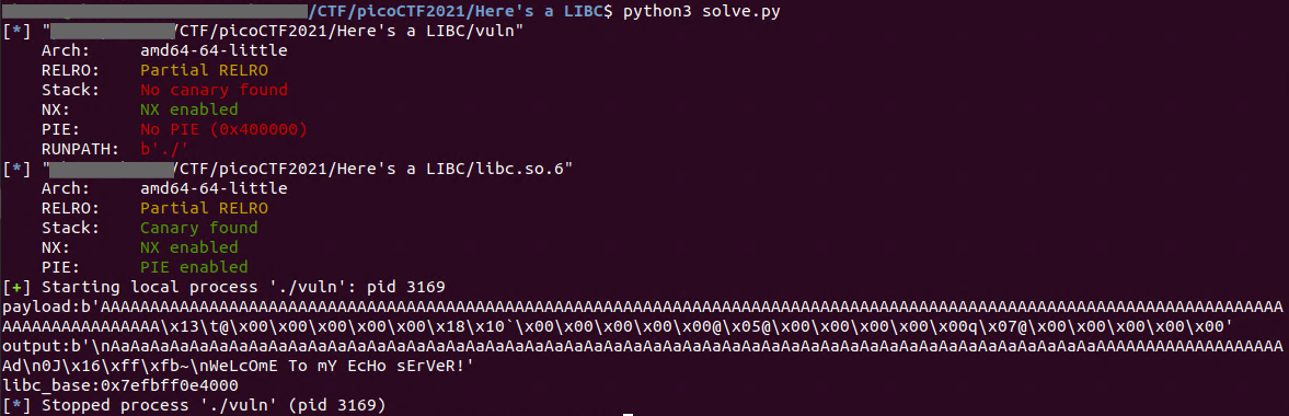 libcのベースアドレス算出